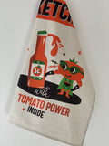 Coucke "Misteratomic-Tomato Power", Printed cotton tea towel. Designed in France.