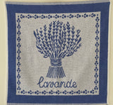Coucke "Lavande Lavande", Cotton terry hand towel. Designed in France.