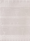 Jacquard Français "Cristal" (White), Woven linen tea towel. Made in France. - Home Landing