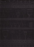 Jacquard Français "Cristal" (Slate), Woven linen tea towel. Made in France. - Home Landing