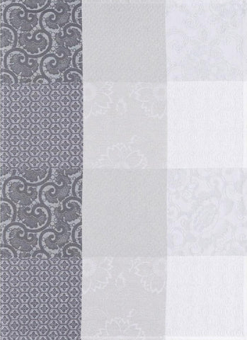 Jacquard Français "Fleurs de Kyoto" (Mist), Woven cotton tea towel. Made in France - Home Landing