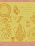 Jacquard Français "Macarons" (Mango), Woven cotton tea towel. Made in France - Home Landing