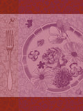Jacquard Français "Fleurs à Crouquer" (Flower), Woven cotton tea towel. Made in France.