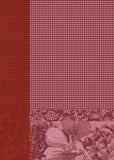 Jacquard Français "Fleurs à Crouquer" (Flower), Woven cotton hand towel. Made in France.