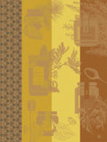 Jacquard Français "Miel en Pot" (Orange), Woven cotton tea towel. Made in France.