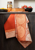 Jacquard Français "Josephine" (Red), Woven cotton hand towel. Made in France.