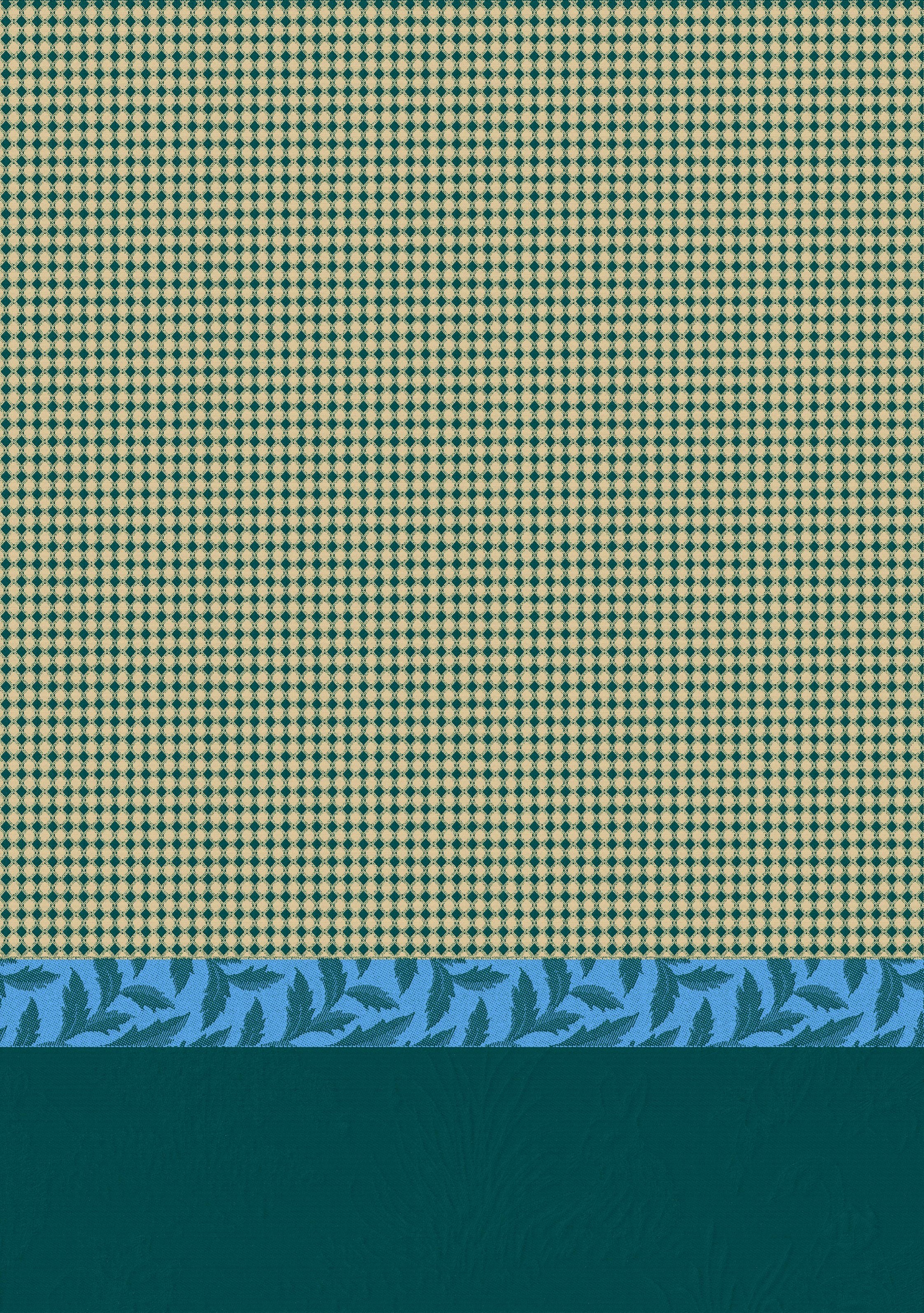 Jacquard Français "Josephine" (Blue), Woven cotton hand towel. Made in France.