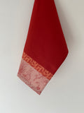 Jacquard Français "Josephine" (Red), Woven cotton hand towel. Made in France.
