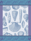 Jacquard Français "Coquillages" (Mer), Woven cotton tea towel. Made in France.