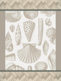 Jacquard Français "Coquillages" (Sable), Woven cotton tea towel. Made in France.