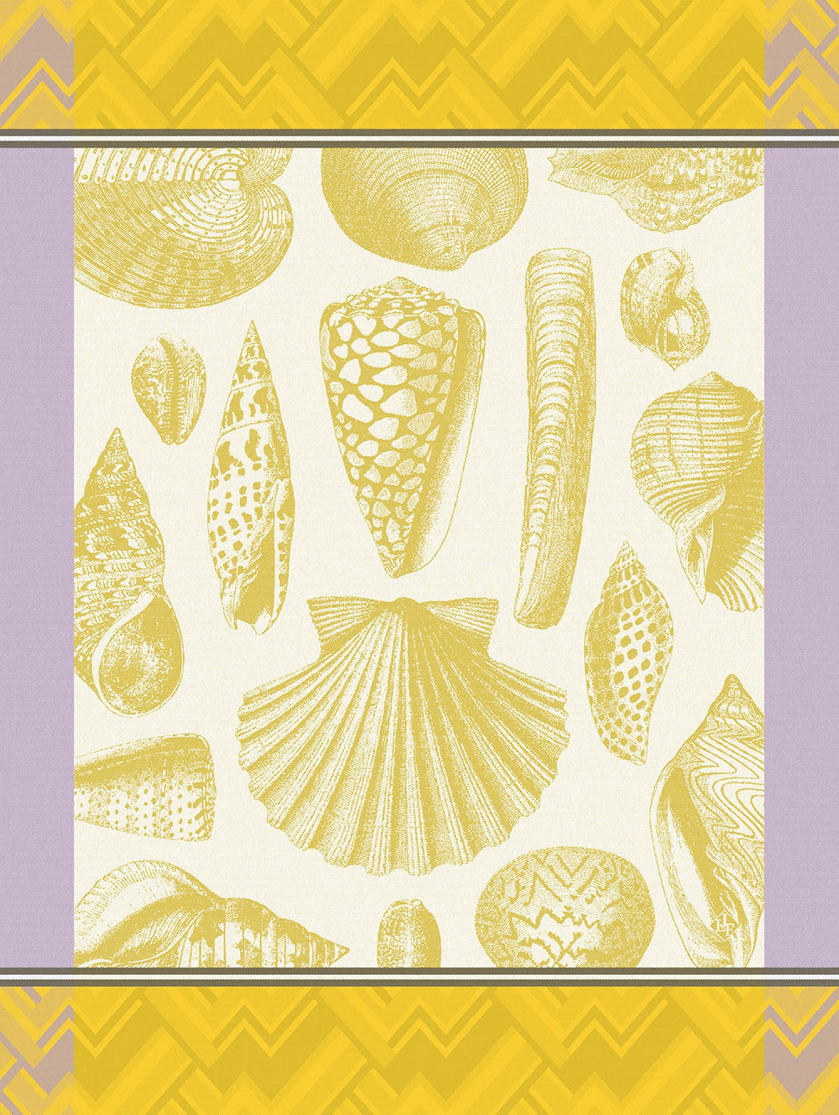 Strofinaccio Le Jacquard Français - Motivo Coquillages Soleil, Cotone 80x60 Cm - 3