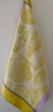 Jacquard Français "Coquillages" (Soleil), Woven cotton tea towel. Made in France.