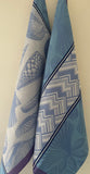 Jacquard Français "Coquilles" (Mer), Woven cotton tea towel. Made in France.