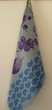 Jacquard Français "Soleil a Table" (Lavande), Woven cotton tea towel. Made in France.