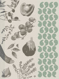 Jacquard Français "Soleil a Table" (Rosemary), Woven cotton tea towel. Made in France.