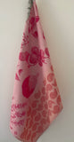Jacquard Français "Soleil a Table" (Tomate), Woven cotton tea towel. Made in France.