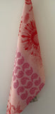 Jacquard Français "Soleil au Jardin" (Tomate), Woven cotton tea towel. Made in France.