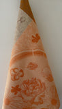 Jacquard Français "Fleurs à Crouquer" (Nasturtium), Woven cotton tea towel. Made in France.