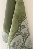 Jacquard Français "Josephine" (Green), Woven cotton hand towel. Made in France.