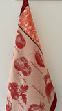Jacquard Français "Tomatoes" (Red), Woven cotton tea towel. Made in France
