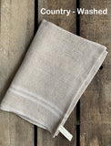 Charvet Éditions "Country Washed" (Écru), Natural woven linen tea towel. Made in France.