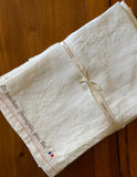 Charvet Éditions "LTF Pur Lin” (Blanc), Natural woven linen tea towel. Made in France. - Home Landing