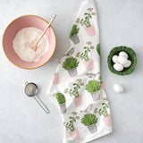 Thornback & Peel "Cactus & Bird", Pure cotton tea towel. Hand printed in the UK. - Home Landing