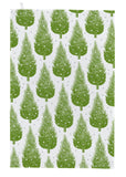Thornback & Peel "Christmas Tree", Pure cotton tea towel. Hand printed in the UK.