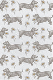 Thornback & Peel "Dog & Daisy", Pure cotton tea towel. Hand printed in the UK. - Home Landing