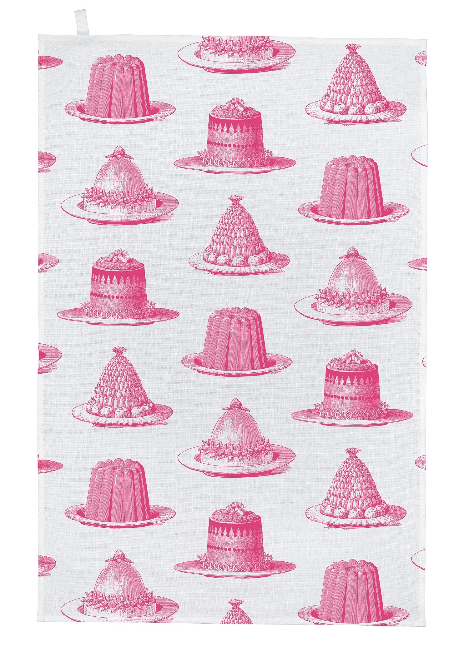 Thornback & Peel "Jelly & Cake", Pure cotton tea towel. Hand printed in the UK. - Home Landing