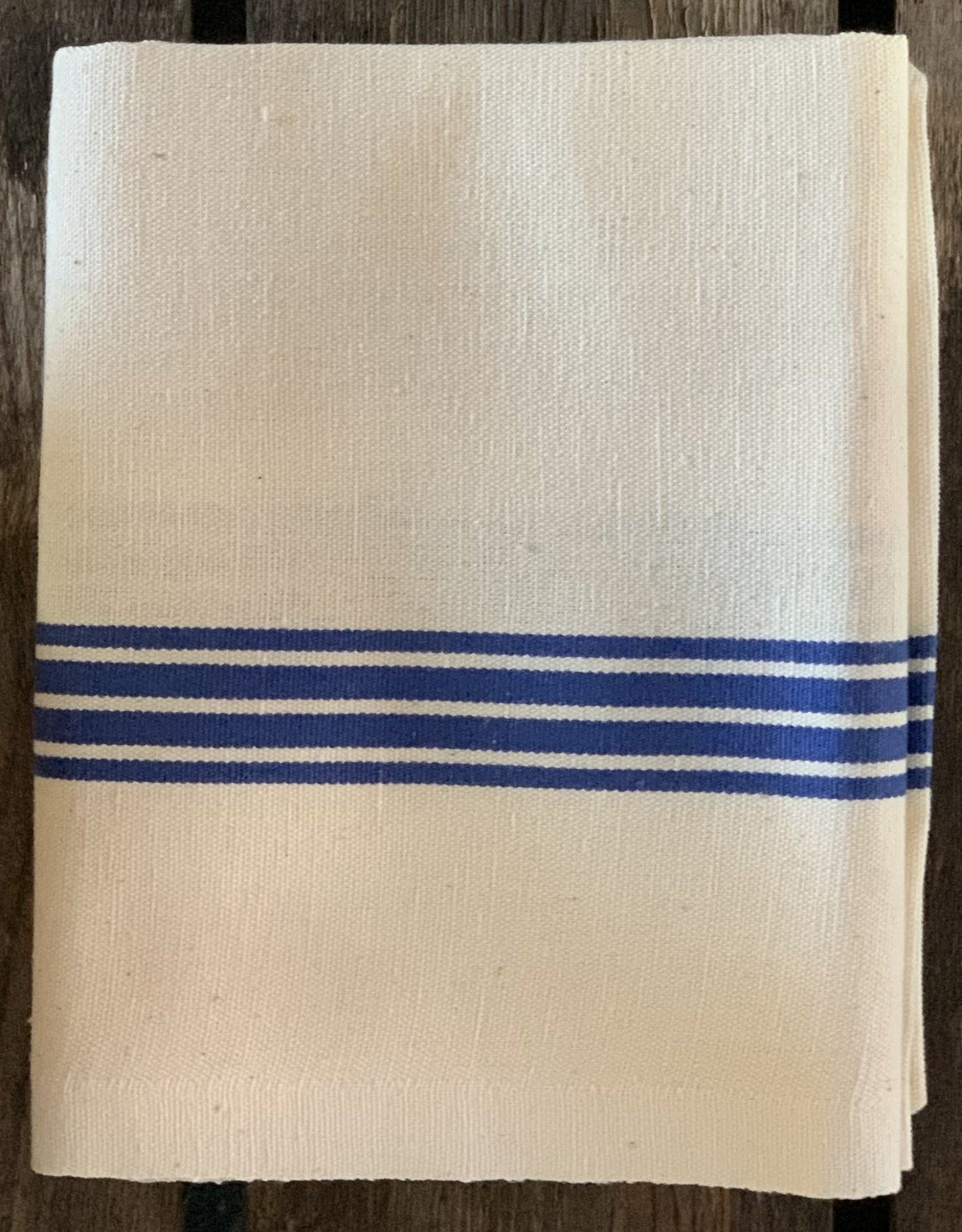 Charvet Éditions "Piano" (Blue), Woven linen union tea towel. Made in France.