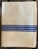 Charvet Éditions "Piano" (Blue), Woven linen union tea towel. Made in France.