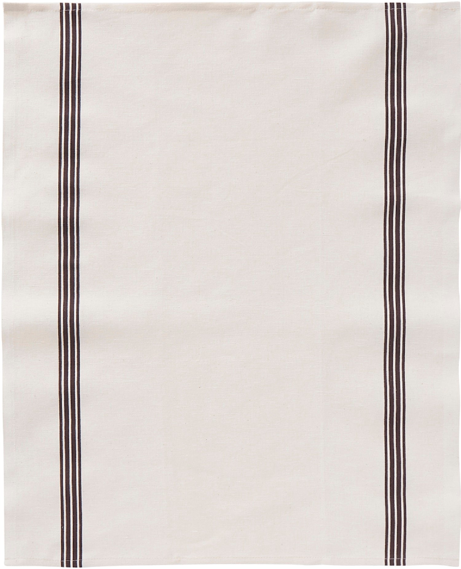 Charvet Editions "Piano" (Marron), Woven linen union tea towel. Made in France.