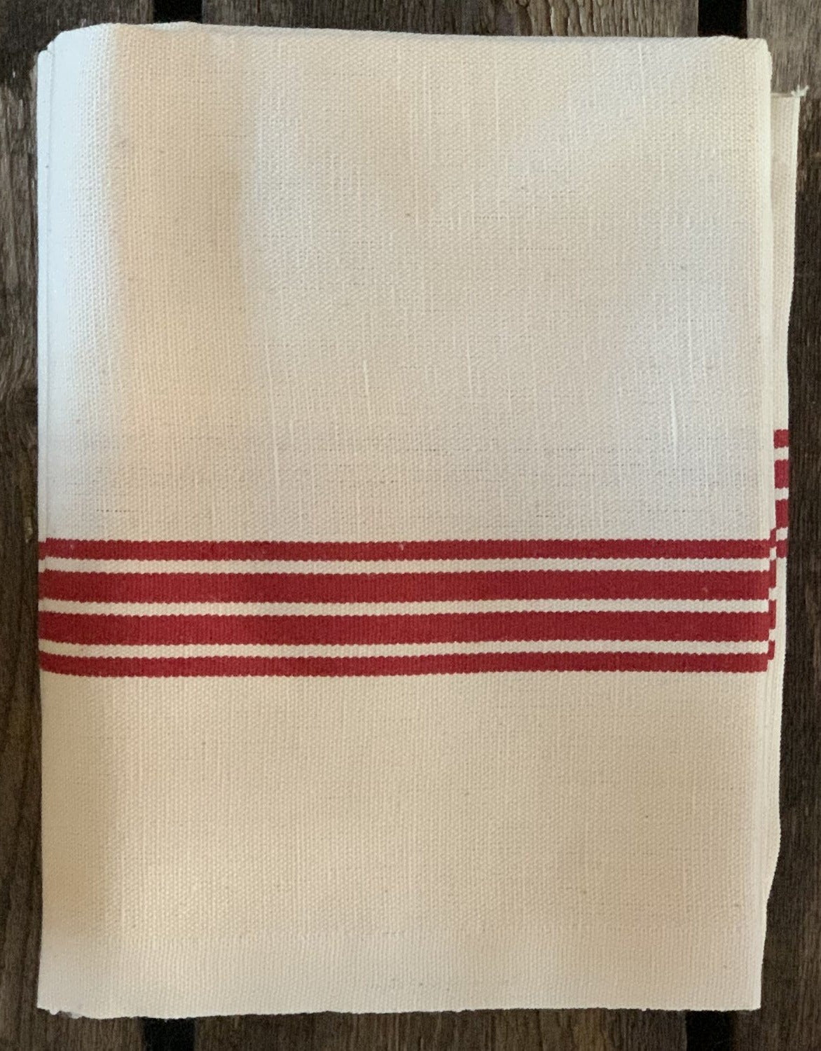 Charvet Éditions "Piano" (Red), Woven linen union tea towel. Made in France.