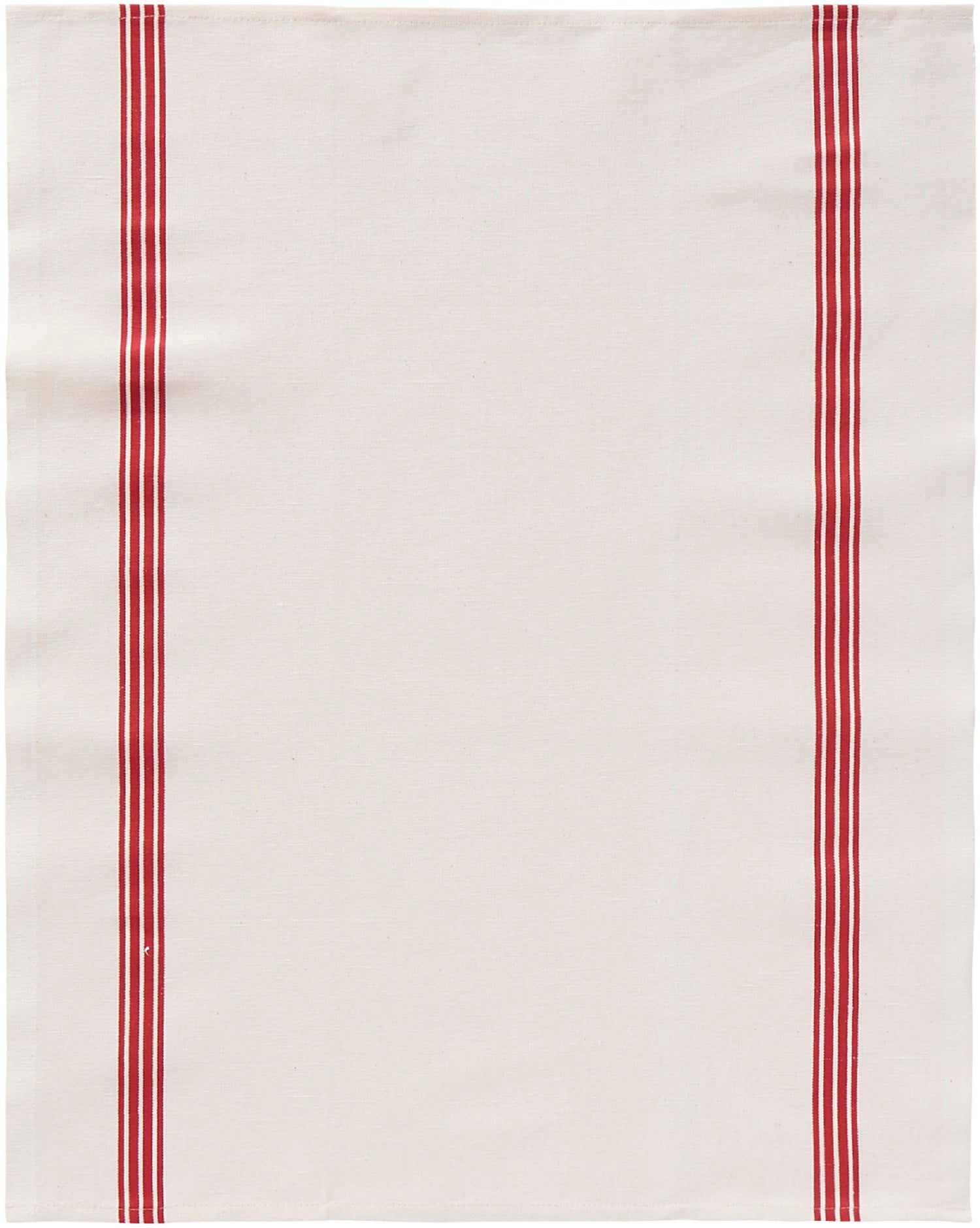 Charvet Editions "Piano" (Red), Woven linen union tea towel. Made in France.