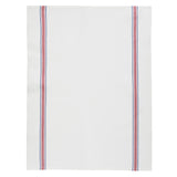 Charvet Éditions "EPI - Red", white woven cotton tea towel. Made in France. - Home Landing