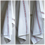 Charvet Éditions "Le Tourchon Français", white woven cotton tea towel. Made in France. - Home Landing