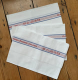 Charvet Éditions "Le Tourchon Français", white woven cotton tea towel. Made in France. - Home Landing