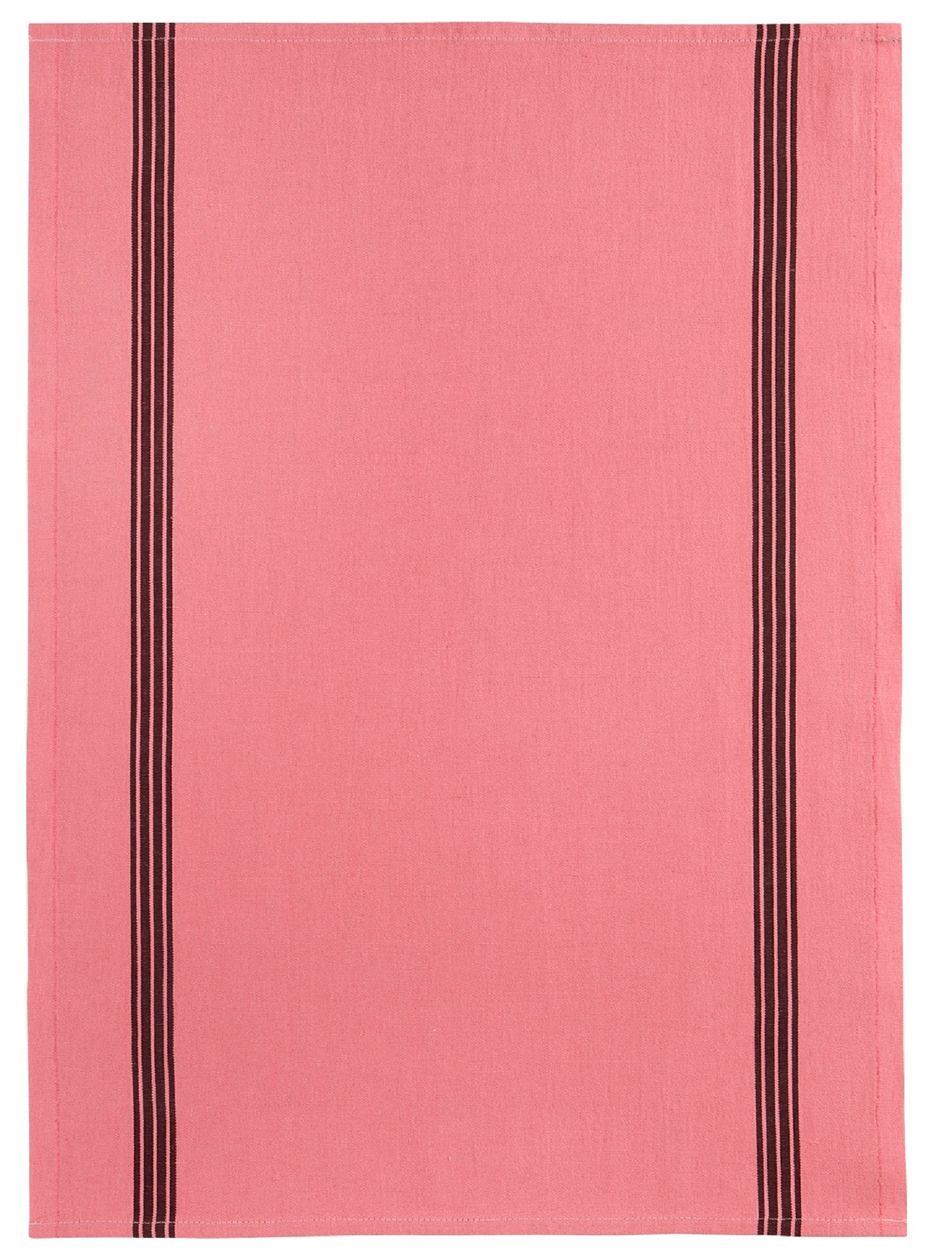 Charvet Editions "Piano" (Pink),  Washed, woven linen union tea towel. Made in France.