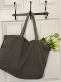Charvet Éditions "Doudou Bag" (Oxyde), Natural linen bag. Made in France.