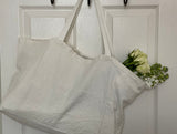 Charvet Éditions "Doudou Bag" (White), Natural linen bag. Made in France.