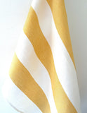 Thomas Ferguson Woven Irish Linen, “Oyster -Summer Yellow”. Tea Towel – Ireland.