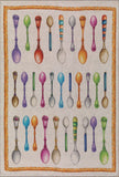 Tessitura Toscana Telerie, “Galateo - Cucciaio”, Pure linen printed tea towel.