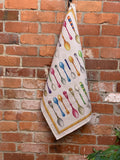 Tessitura Toscana Telerie, “Galateo - Cucciaio”, Pure linen printed tea towel.