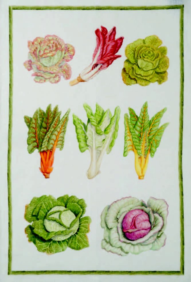 Tessitura Toscana Telerie, “Vegan - Insalata”, Pure linen printed tea towel