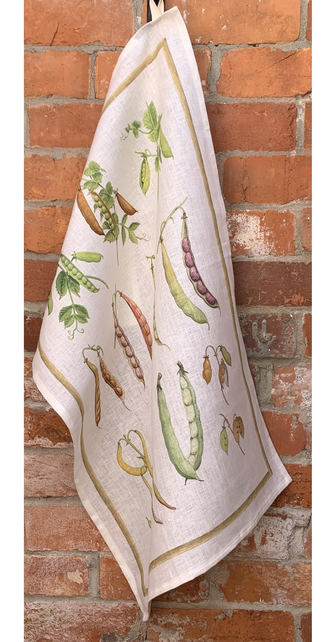 Tessitura Toscana Telerie, “Vegan - Fagioli”, Pure linen printed tea towel - Home Landing