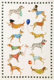 Tessitura Toscana Telerie, “Best Friends - Cani”, Pure linen printed tea towel