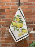 Tessitura Toscana Telerie, “Limoncello - Limone”, Pure linen printed tea towel. - Home Landing