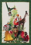 Tessitura Toscana Telerie, “Magical Tree-Verde”, Pure linen printed tea towel.