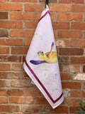 Tessitura Toscana Telerie, “Galapagos - Morado”, Pure linen printed tea towel. - Home Landing